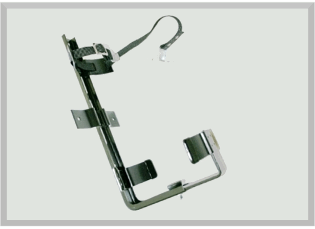 Universal Fahrzeughalter für Handfeuerlöscher von 6 bis 12 kg, schwarz Pulverbeschichtet