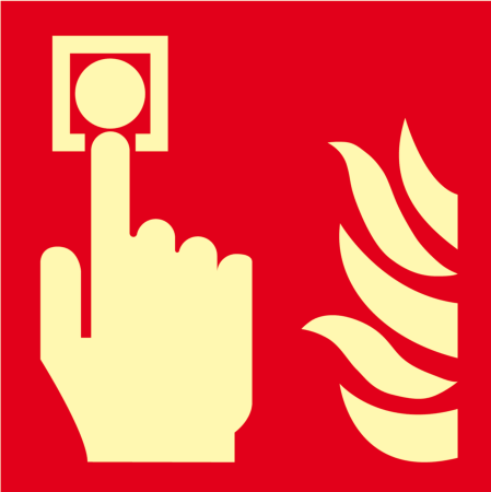 Alarmtaster, Flachschild Alu