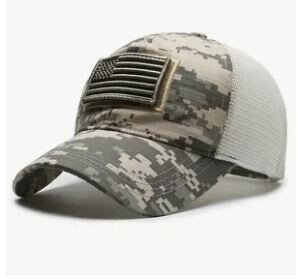 American Flag Camouflage Embroidered Baseball Cap