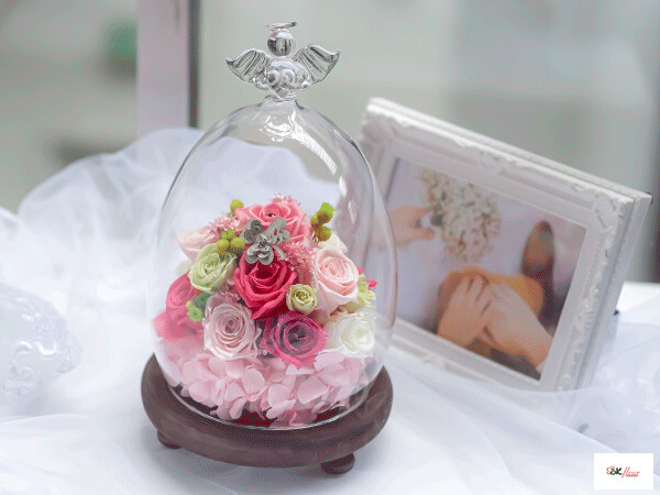 Egg Glass - Summer Garden, Theme: Pink