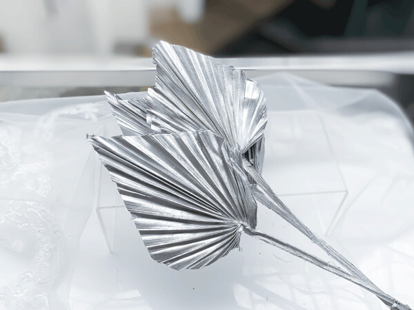 DRIED PALM SPEAR, Colour: Silver