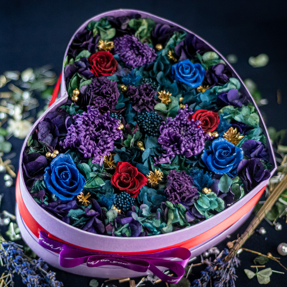 Rose in Box - Sweet Purple