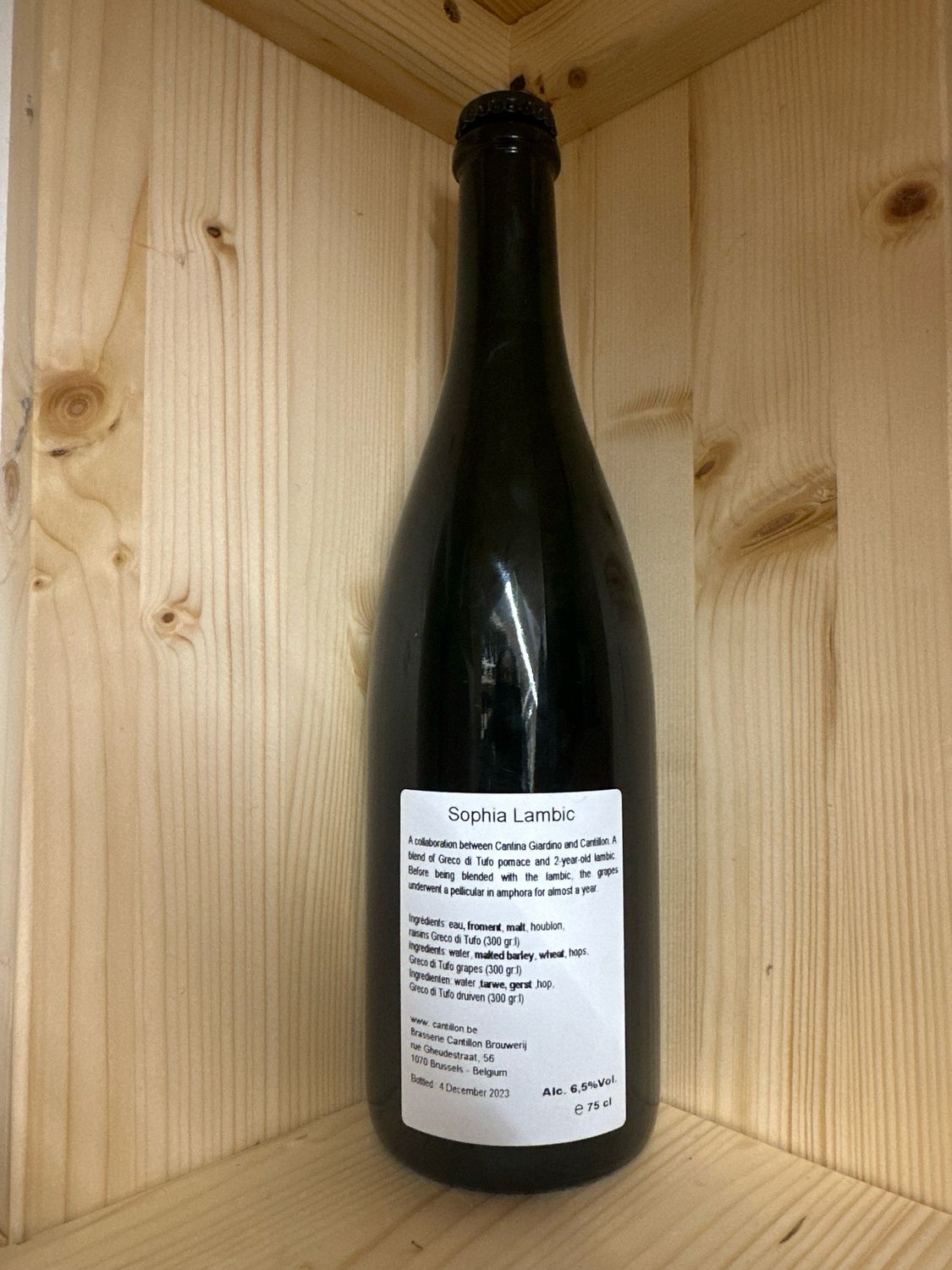 Cantillon Sophia Lambic 2023 imb 4 december 2023 (1 bt 0,75 l )