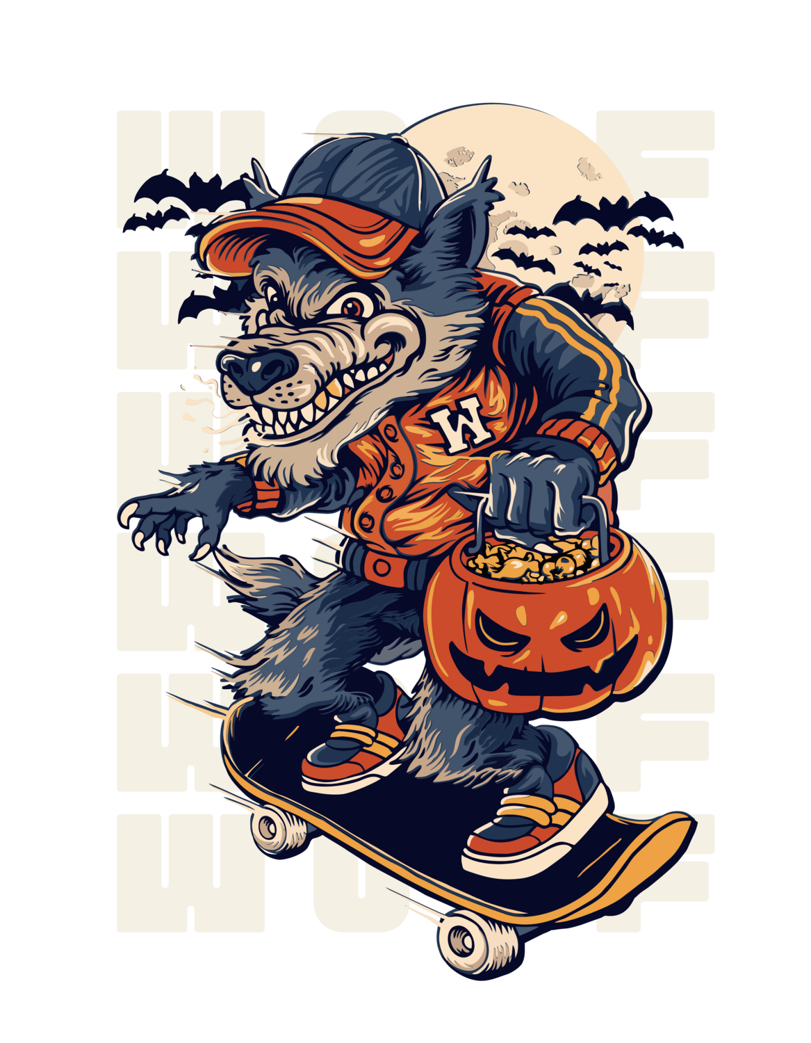 Wolf Halloween Design