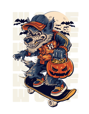 Wolf Halloween Design