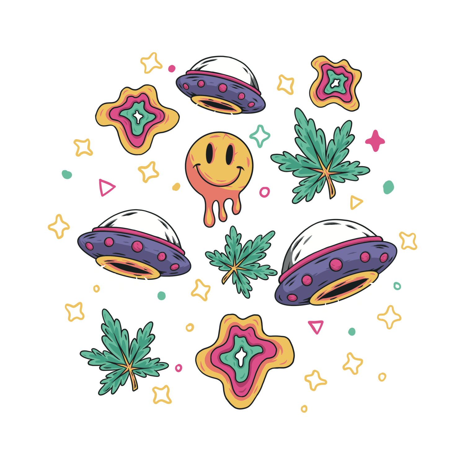 Space Astronaut Weed Smoke Marijuana