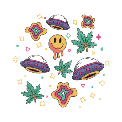 Space Astronaut Weed Smoke Marijuana
