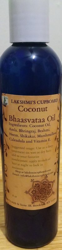 Bhaasvataa Coconut Oil w/ Amla, Shikakai, Neem Bhringraj, Calendula, Marshmallow and Brahmi 8 oz