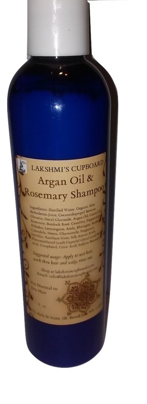 Argan Oil and Rosemary Shampoo w/Amla, Neem, Bhringraj, Calendula, Shikakai, Aloe Vera, Burdock Root 8 oz