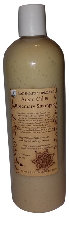 Argan Oil and Rosemary Shampoo w/Amla, Neem, Bhringraj, Calendula, Shikakai, Aloe Vera, Burdock Root 16 oz