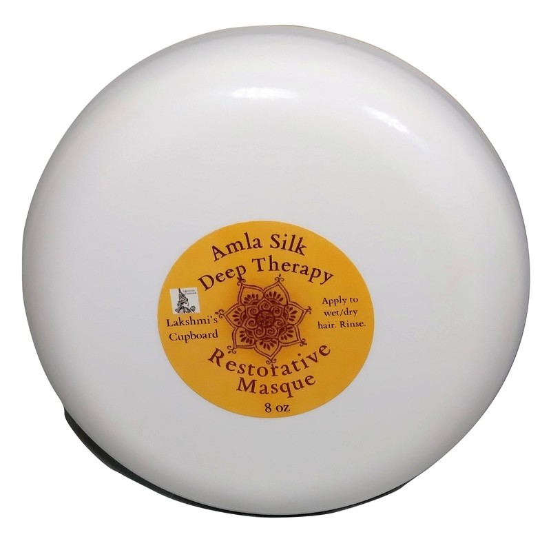 Amla Silk Deep Therapy Restorative Masque 8 oz w/ Bhringraj, Shikakai, Neem, and Honey (Deep Conditioner)