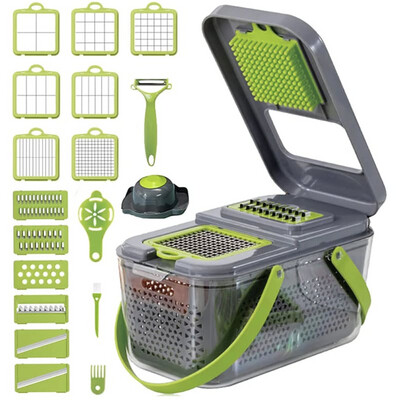 22 Piece Multi-function Veggie and Fruit Slicer