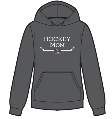 Kangourou 50% coton/50 % polyester hockey-mom logo avec Bâton