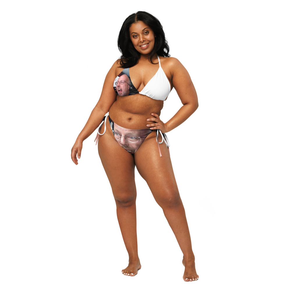 All-over print recycled string bikini