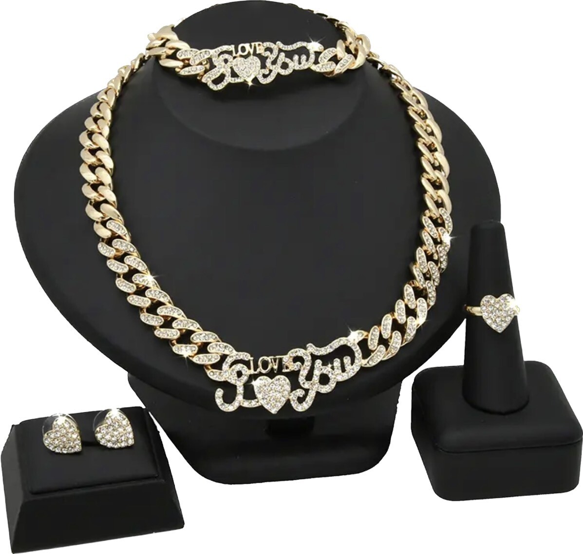XOXO Gold Plated Jewelry Set