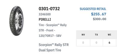 Pirelli Scorpion Rally 17" Front STR and 17" Rally Rear