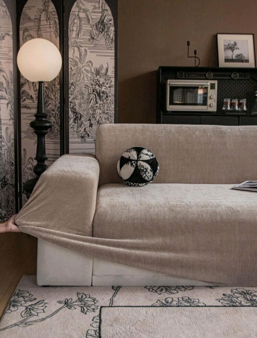 Chenille Full Slipcover - One Seater