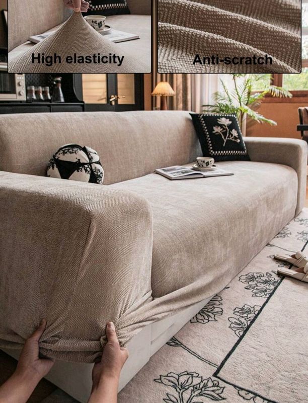 Chenille Full Slipcover - Four Seater