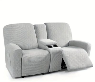 Two Seater Recliner Slipcover with Console