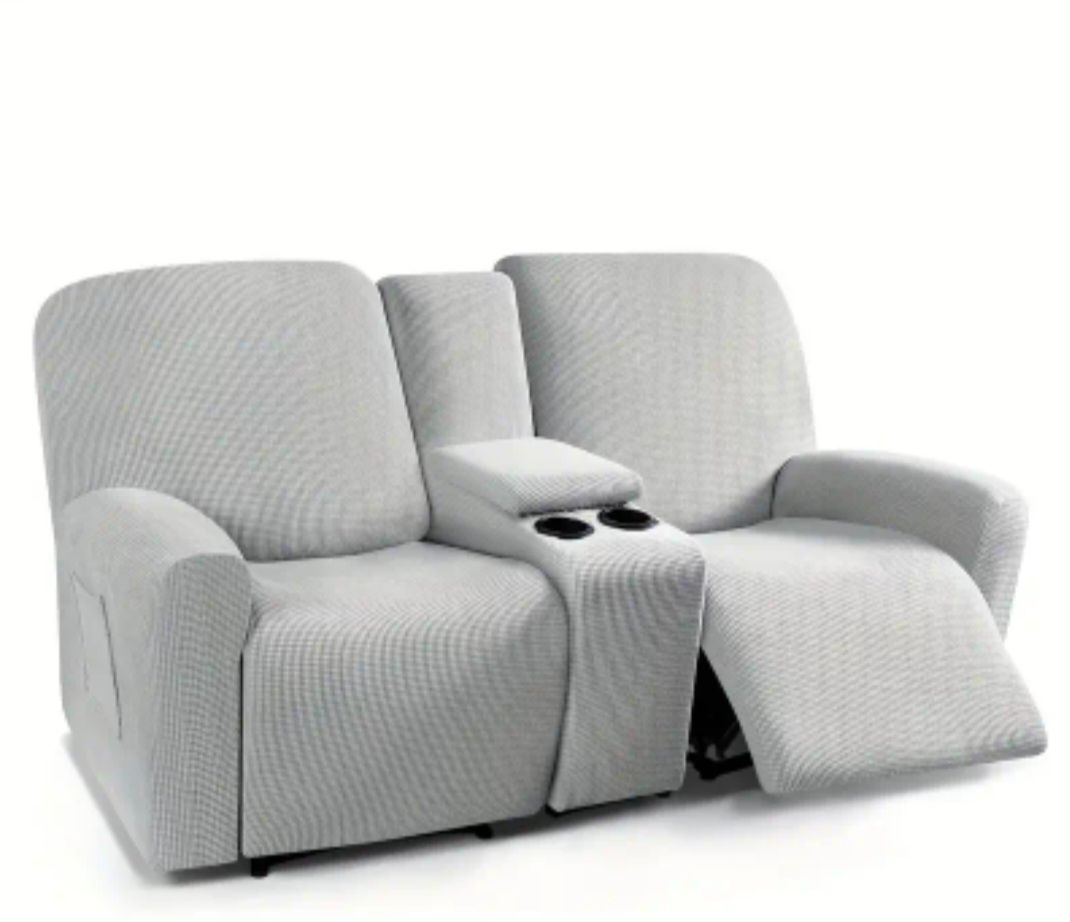 Two Seater Recliner Slipcover with Console
