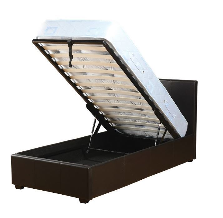 Bed Prado 3ft Storage  in  Black
