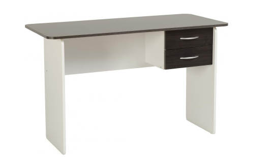 Desk 2 draw study Dark Brown  and white Jenny