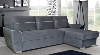 Sofa Nugat Fabric Corner Bed