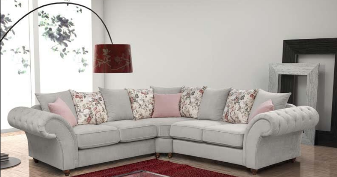 Sofa Roma corner silver