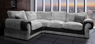 Sofa Tango corner (left) grey/black