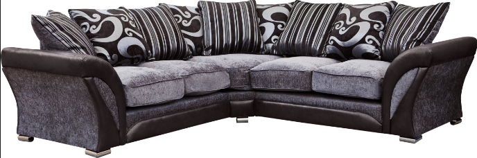 Sofa Shannon corner black/silver