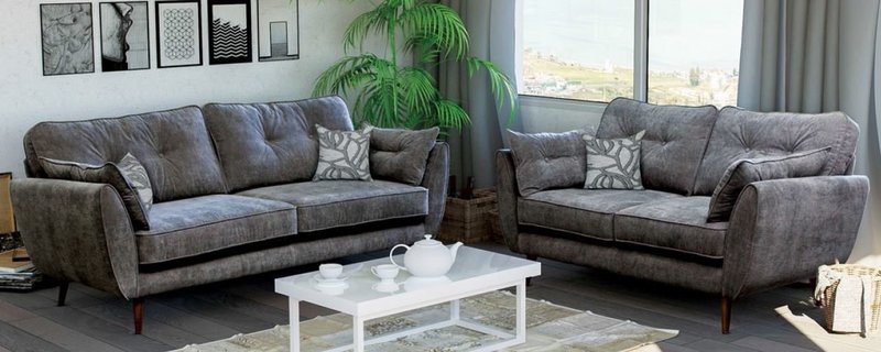 Sofa 3 plus 2 seater Zinc