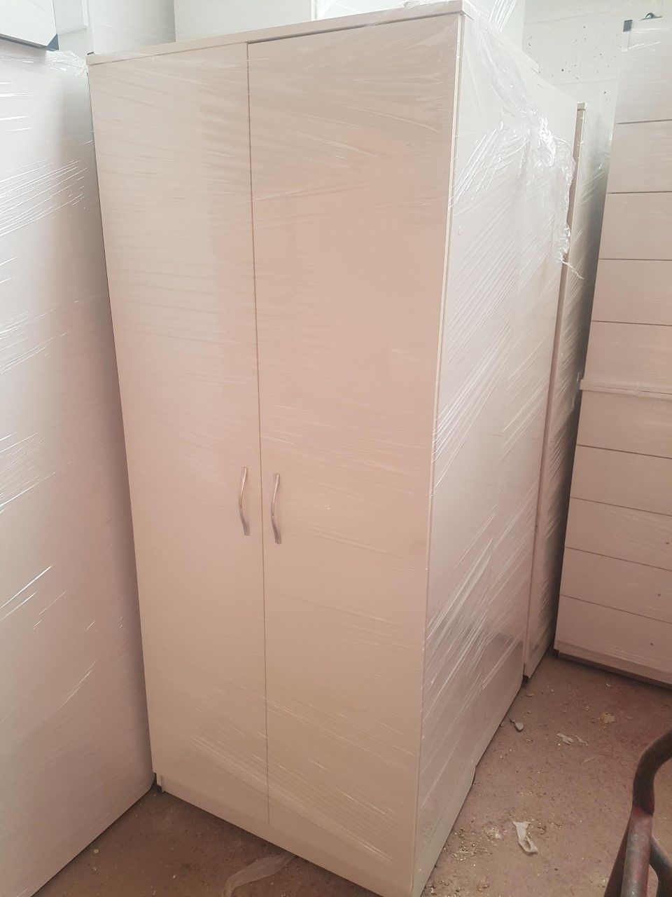 Wardrobe Double WHITE/GREY Wardrobe Double WHITE/GREY