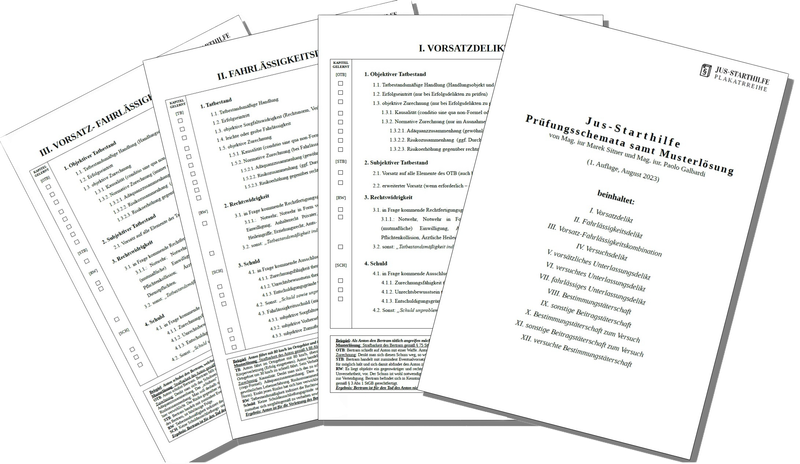 Jus-Starthilfe Prüfungsschemata (digitale Ausgabe) Jus-Starthilfe Prüfungsschemata (digitale Ausgabe)