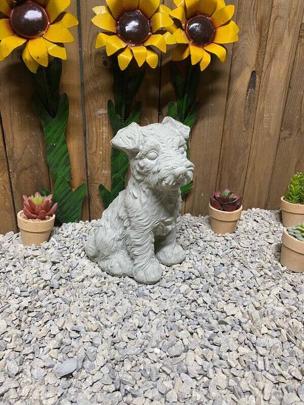 Yorkshire Terrier estatua de hormigón interior-exterior