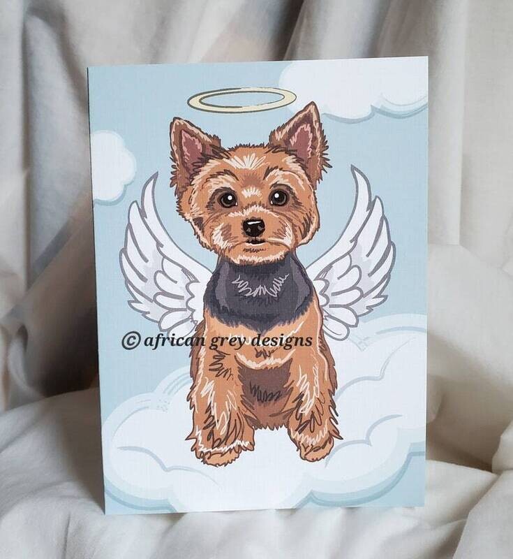 Tarjeta de felicitación Angel Yorkshire Terrier