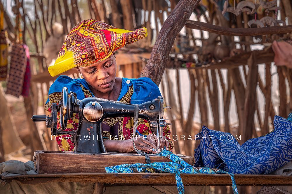 Herero Woman Sewing Namibia 2582035