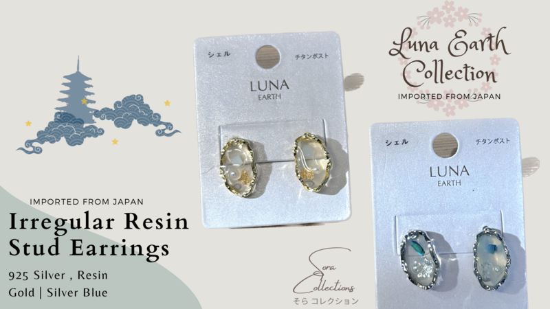 Irregular Resin Stud Earrings