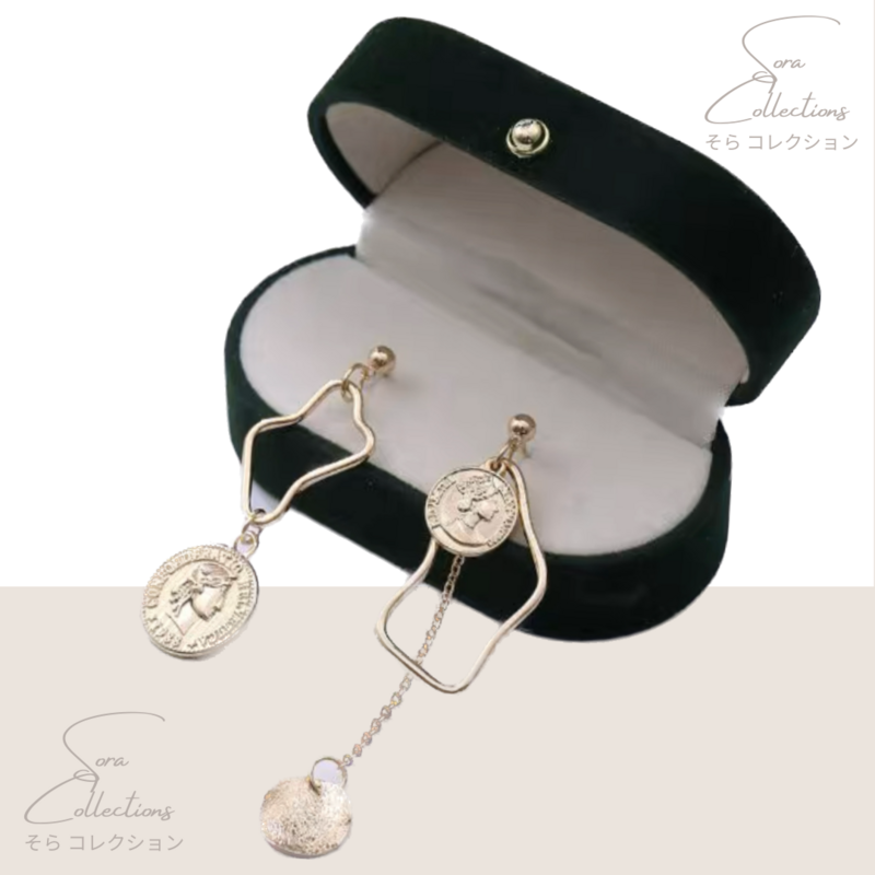 Vintage Gold Coin Earrings