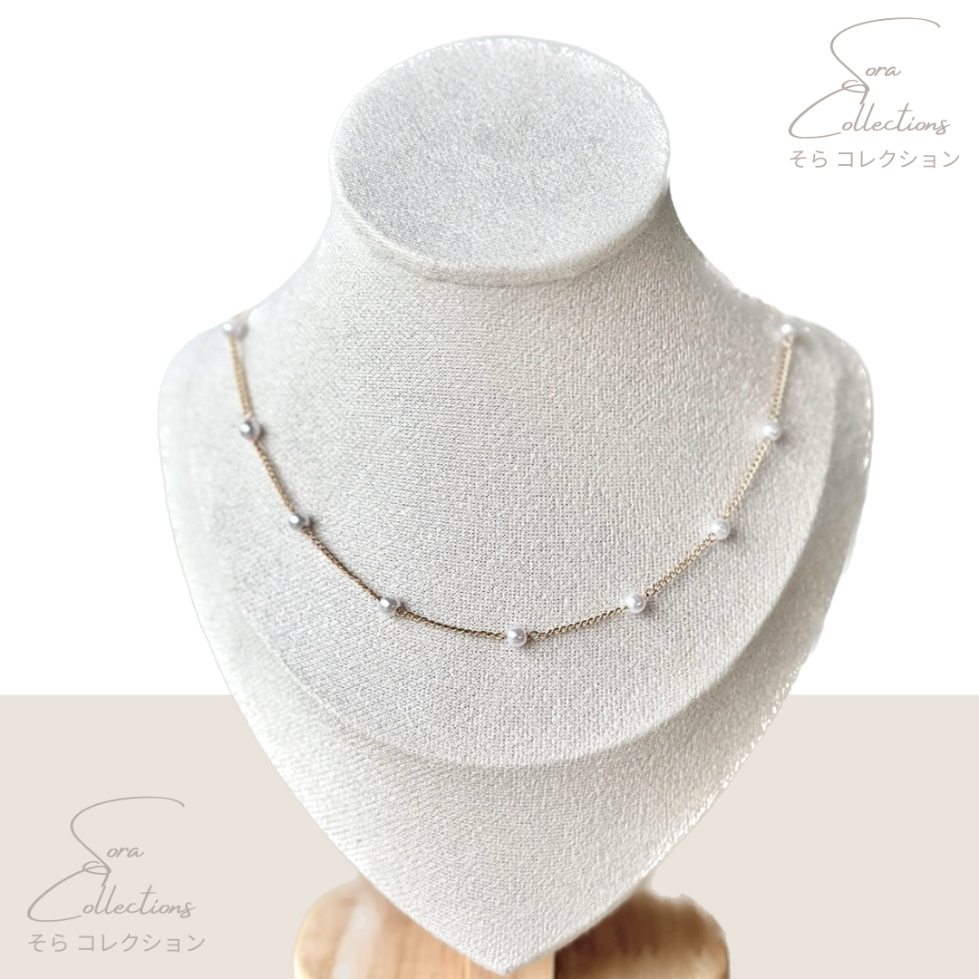 18K Gold Plated Pearl Necklace