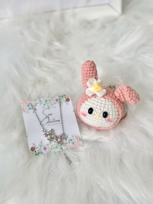 My Melody Necklace And Keychain Set