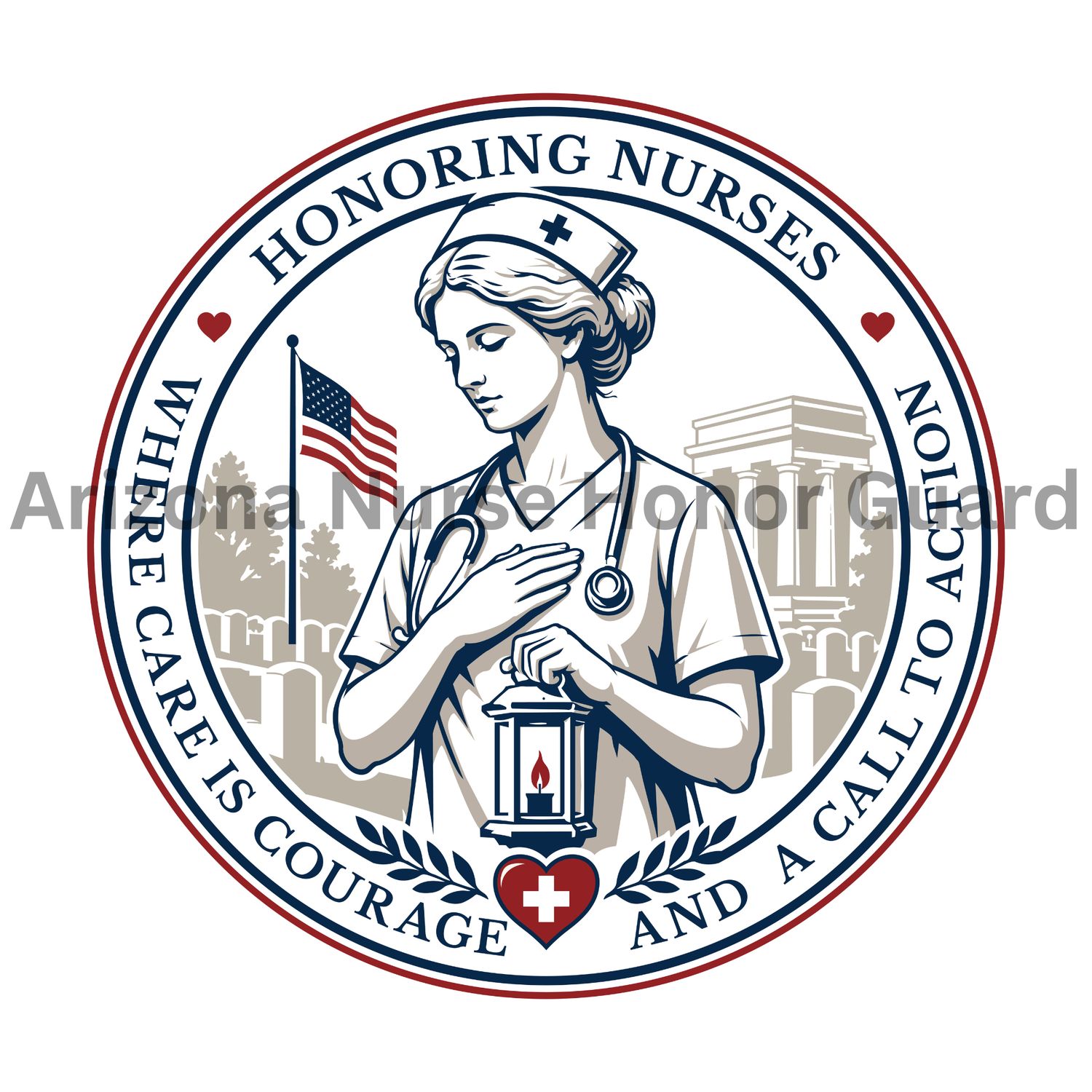 Kiss Cut Sticker Nurse with Lantern