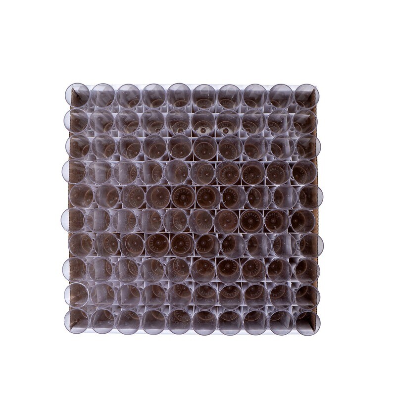 DrosoKING® Drosophila Vials Combo, Material: PS (vials), 100 Vials/Tray, 5 Trays/Case