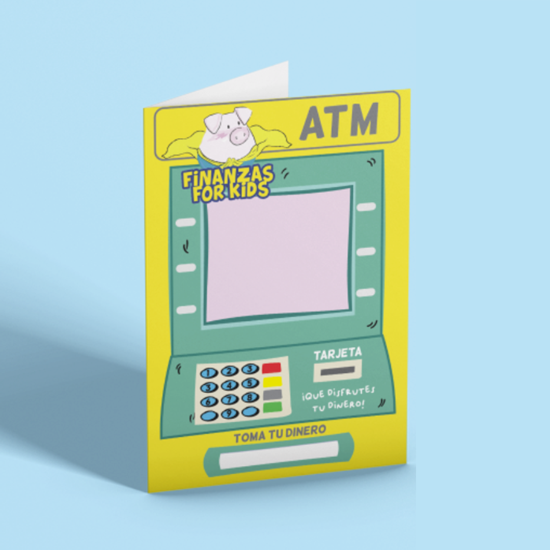 Tarjeta para regalar en forma de cajero automático
