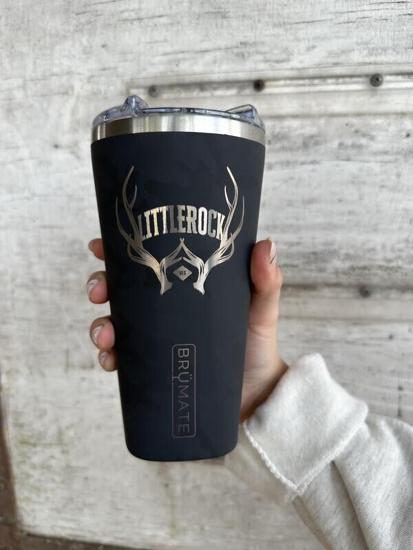 Littlerock WA w/antlers Black Camo Tumbler