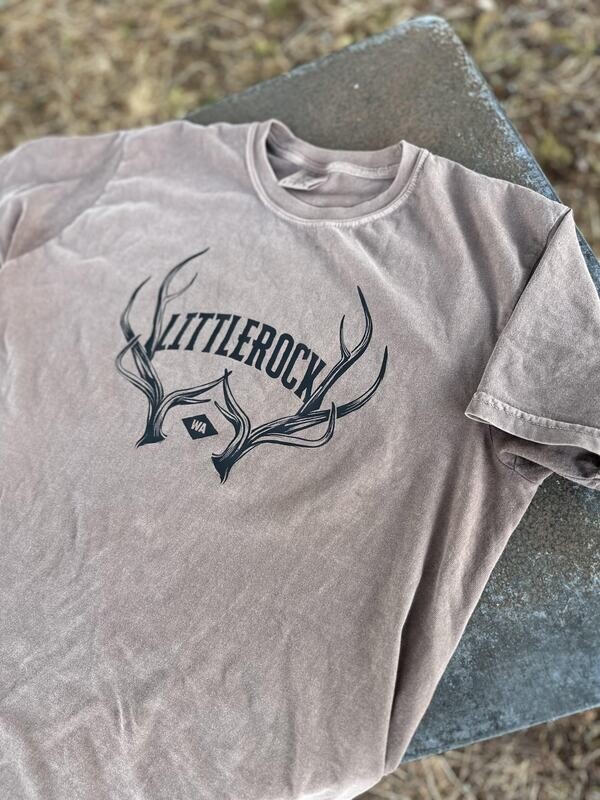 Littlerock WA w/antlers Faded Brown T-shirt