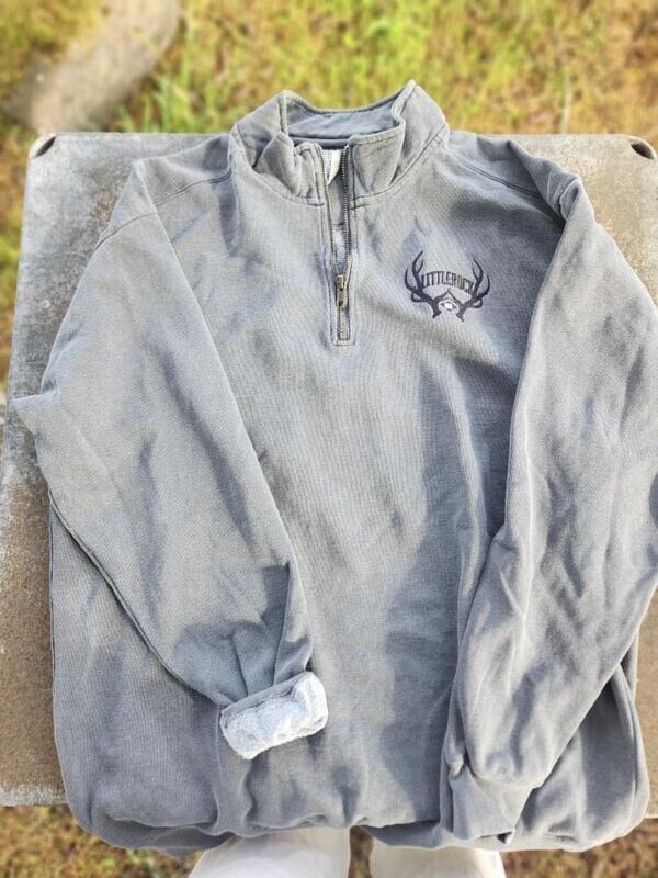 Littlerock WA Antlers Grey 1/4 Zip