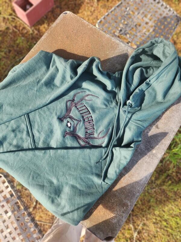 Littlerock Antlers Green Hoodie