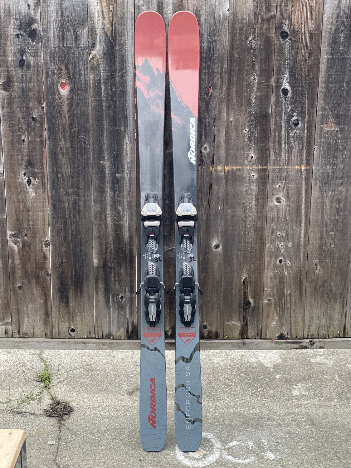 Used 23/24 Nordica Enforcer 94 Unlimited 179cm Skis w/ Marker Griffon 13 Demo Bindings