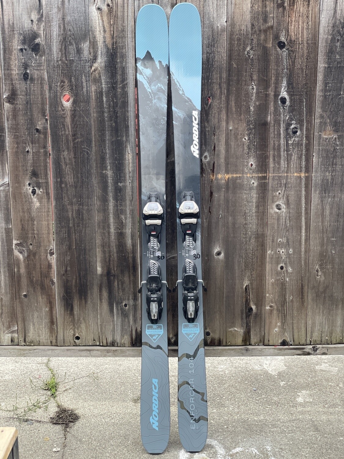 Used 23/24 Nordica Enforcer 104 Unlimited 186cm Skis w/ Marker Griffon 13 Demo Bindings