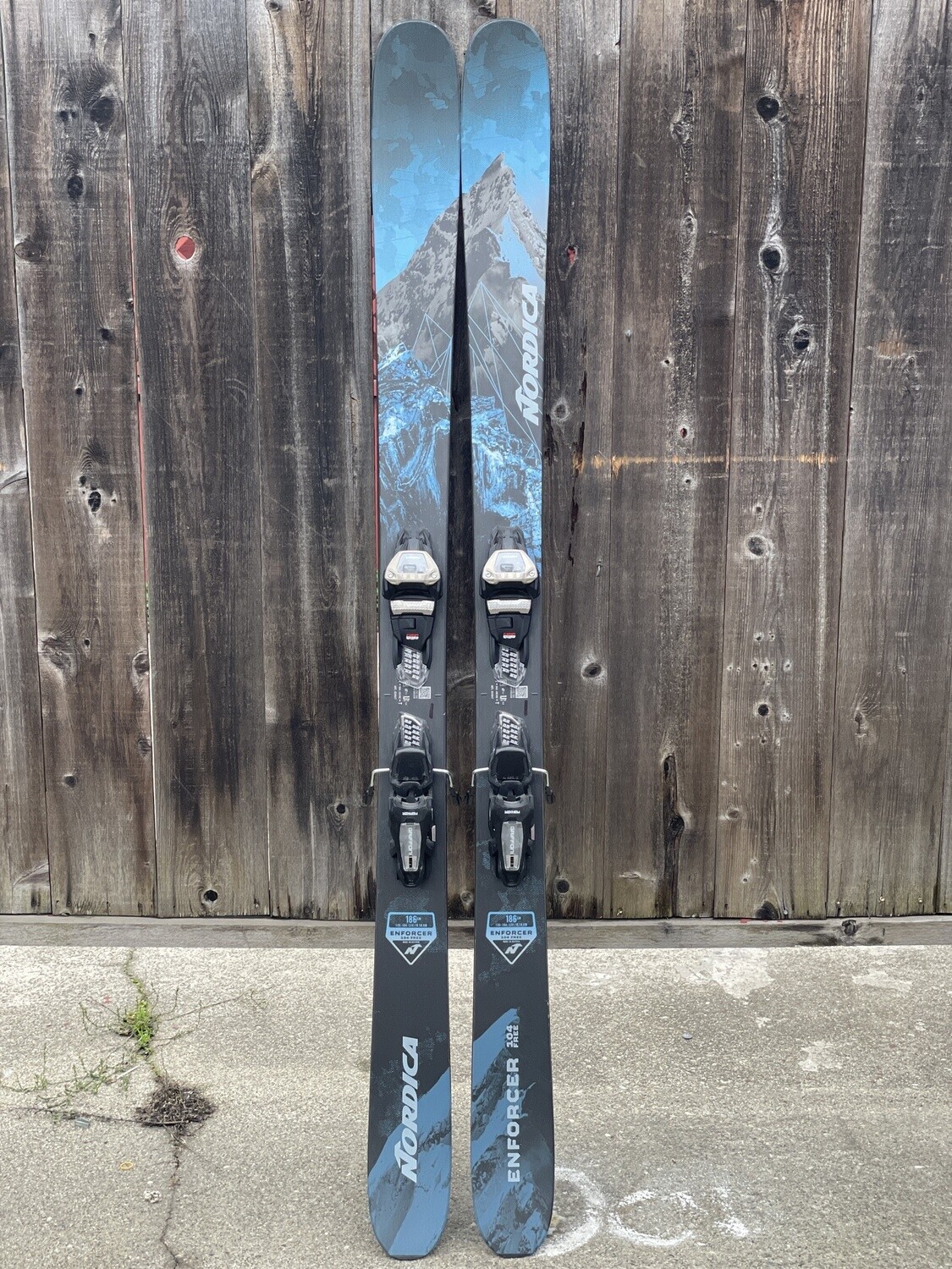 Used 23/24 Nordica Enforcer 104 Free 186cm Skis w/ Marker Griffon 13 Demo Bindings